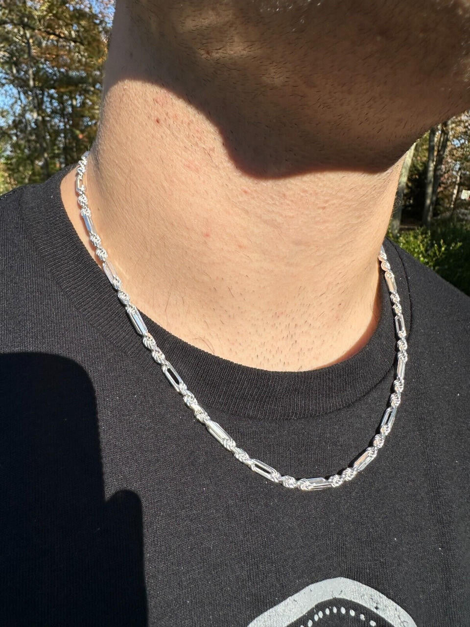 Italiano Silver, Inc. FigaRope Milano Chain Real Solid 925 Sterling Silver Necklace Or Bracelet 4-10mm