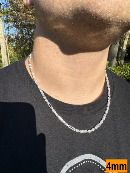 Italiano Silver, Inc. FigaRope Milano Chain Real Solid 925 Sterling Silver Necklace Or Bracelet 4-10mm