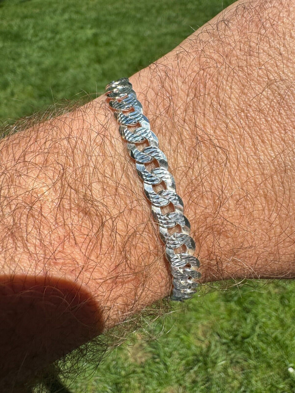 Italiano Silver, Inc. Flat Curb Cuban Bracelet - Diamond Cut 925 Sterling Silver - 6"-9" - 4mm-8mm