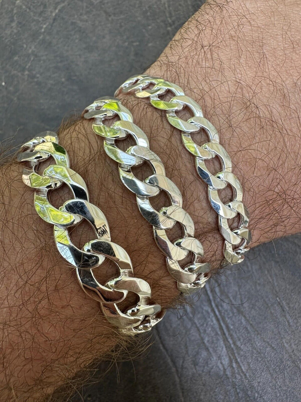 Italiano Silver, Inc. Flat Curb Cuban Link Chain Bracelet Real 925 Sterling Silver Sleek Box Clasp