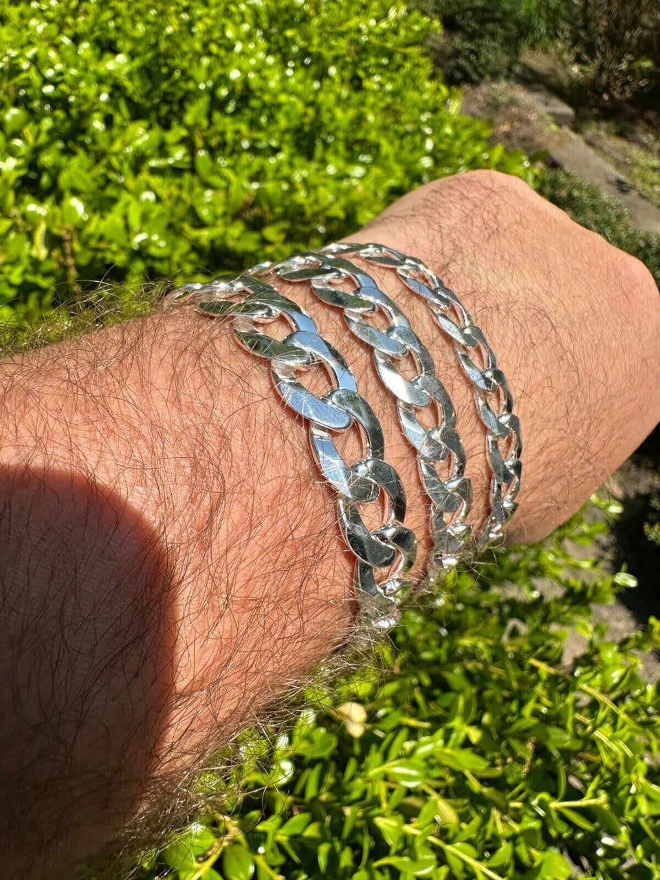 Italiano Silver, Inc. Flat Curb Cuban Link Chain Bracelet Real 925 Sterling Silver Sleek Box Clasp