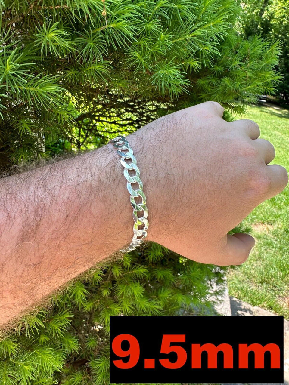 Italiano Silver, Inc. Flat Curb Cuban Link Chain Bracelet Real 925 Sterling Silver Sleek Box Clasp