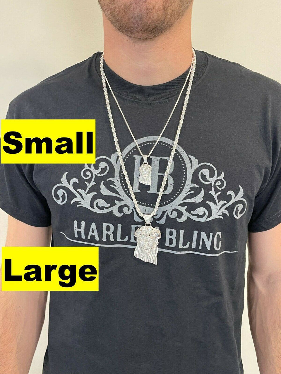 Italiano Silver, Inc Fully Iced Baguette MOISSANITE Jesus Piece Pendant Pass Diamond Test Out Hip Hop