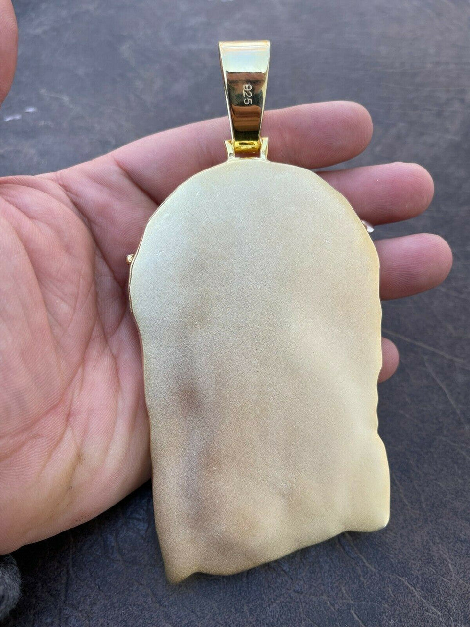 Italiano Silver, Inc HUGE 6 310 Gram 14k Gold Vermeil 925 Silver Mens Jesus Piece Pendant Necklace