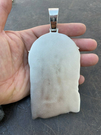 Italiano Silver, Inc HUGE 6 310 Gram ICED MOISSANITE 925 Silver Hip Hop Mens Jesus Piece Pendant