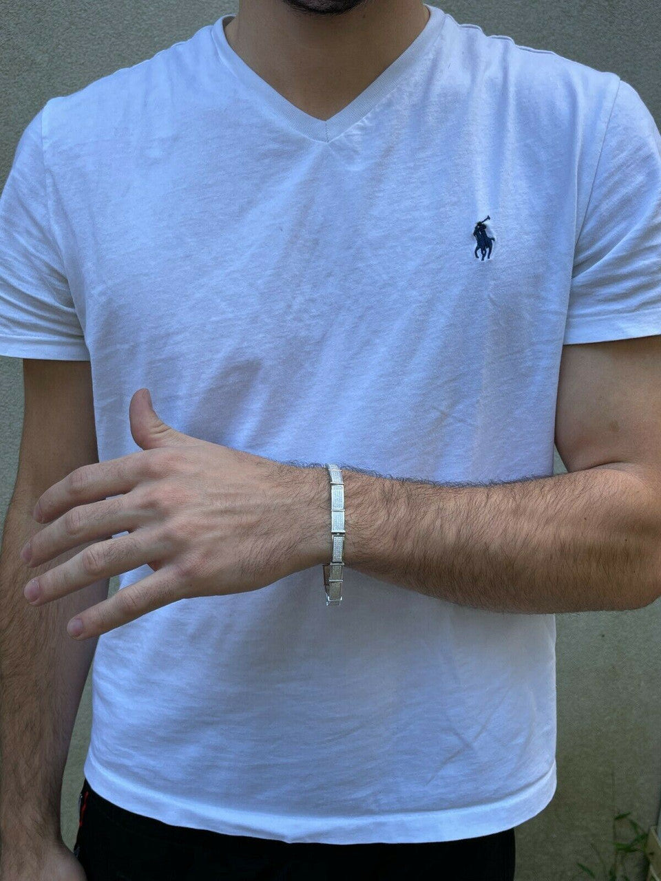 Italiano Silver, Inc Iced MOISSANITE Mens Hip Hop 8mm Custom Bracelet Real 925 Silver Diamond Test 