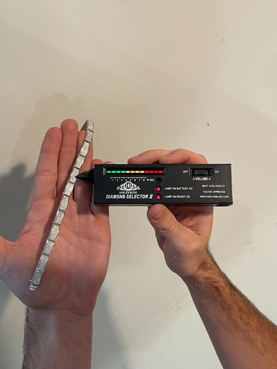 Italiano Silver, Inc Iced MOISSANITE Mens Hip Hop 8mm Custom Bracelet Real 925 Silver Diamond Test 