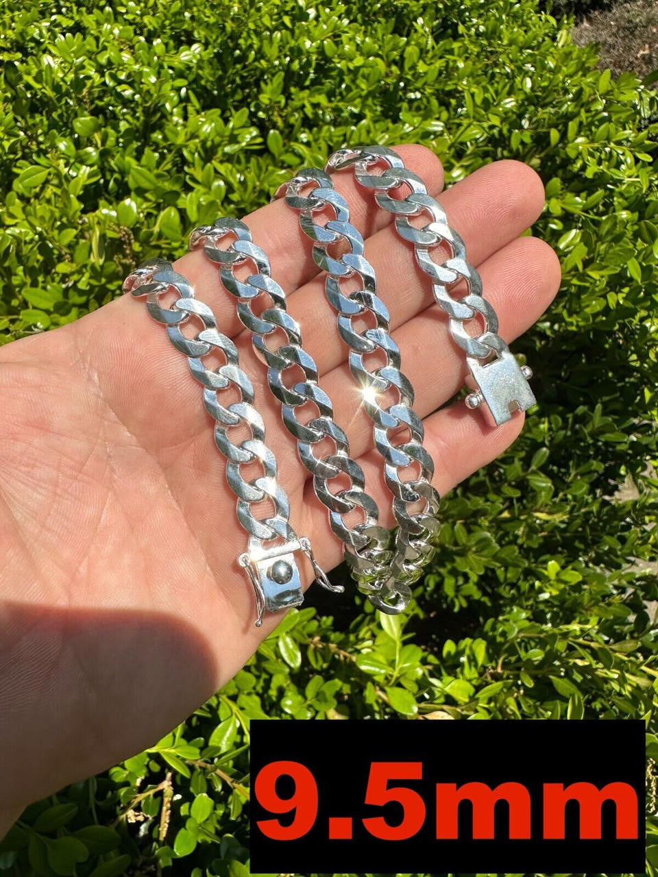 Italiano Silver, Inc. Italy Flat Curb Cuban Link Chain Necklace Real 925 Sterling Silver Box Clasp