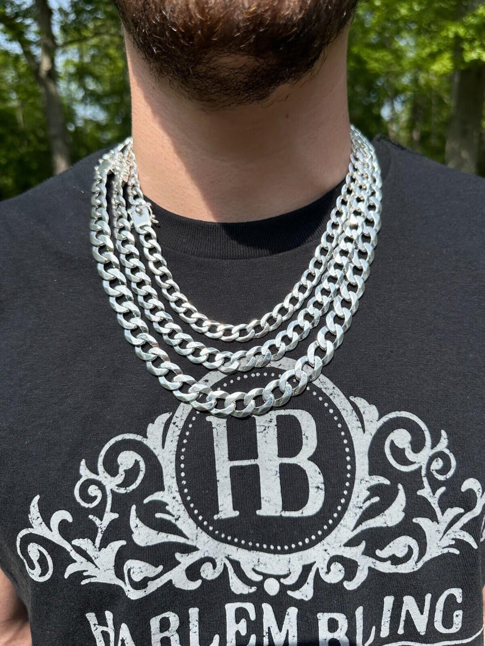 Italiano Silver, Inc. Italy Flat Curb Cuban Link Chain Necklace Real 925 Sterling Silver Box Clasp