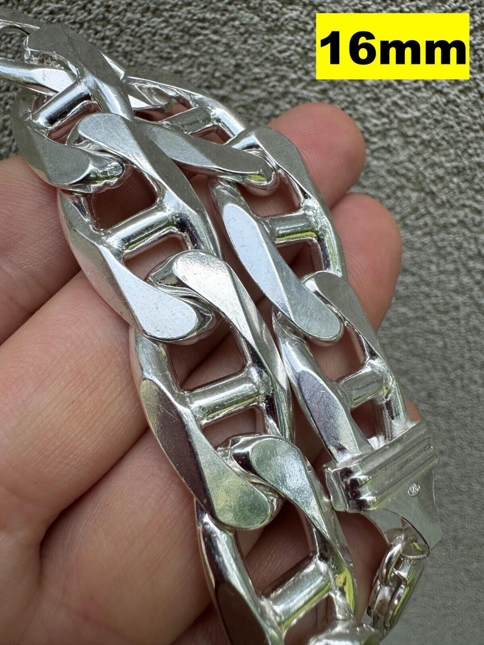 Italiano Silver, Inc. Mariner Link Bracelet - 925 Sterling Silver - 6"-9" - 2.5mm-16mm