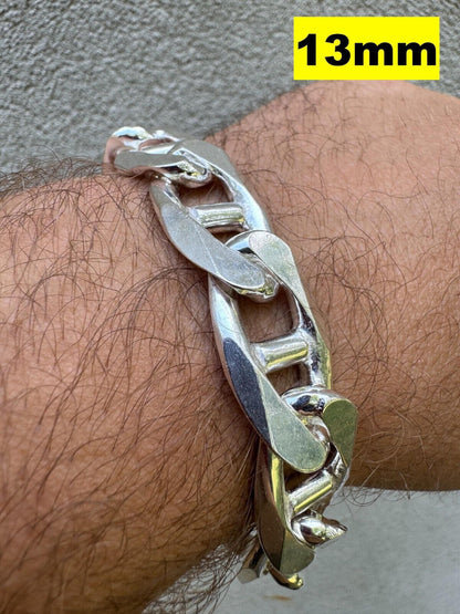 Italiano Silver, Inc. Mariner Link Bracelet - 925 Sterling Silver - 6"-9" - 2.5mm-16mm