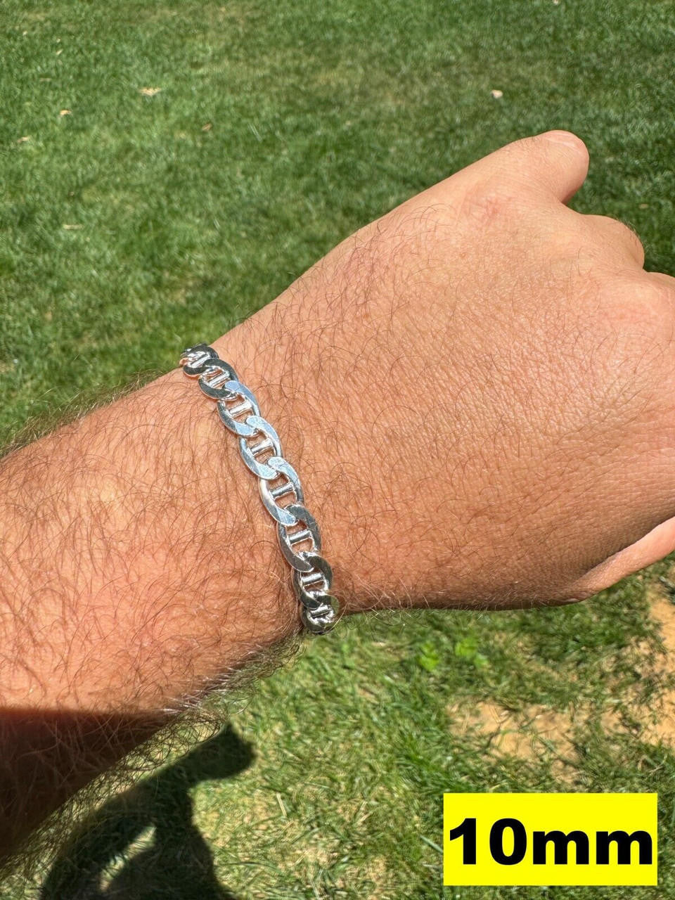 Italiano Silver, Inc. Mariner Link Bracelet - 925 Sterling Silver - 6"-9" - 2.5mm-16mm