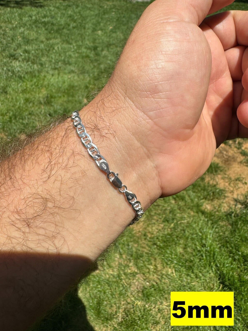 Italiano Silver, Inc. Mariner Link Bracelet - 925 Sterling Silver - 6"-9" - 2.5mm-16mm