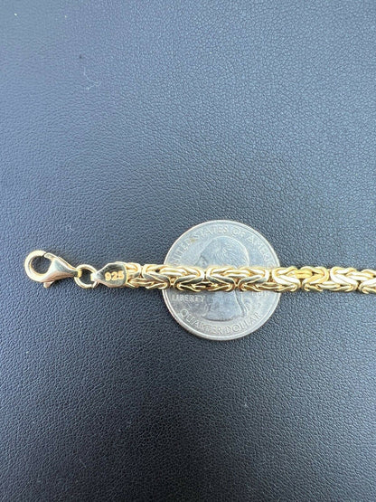 Italiano Silver, Inc Men Presidential ID Bracelet 14k Gold Vermeil Silver Iced Green Emerald Hip Hop