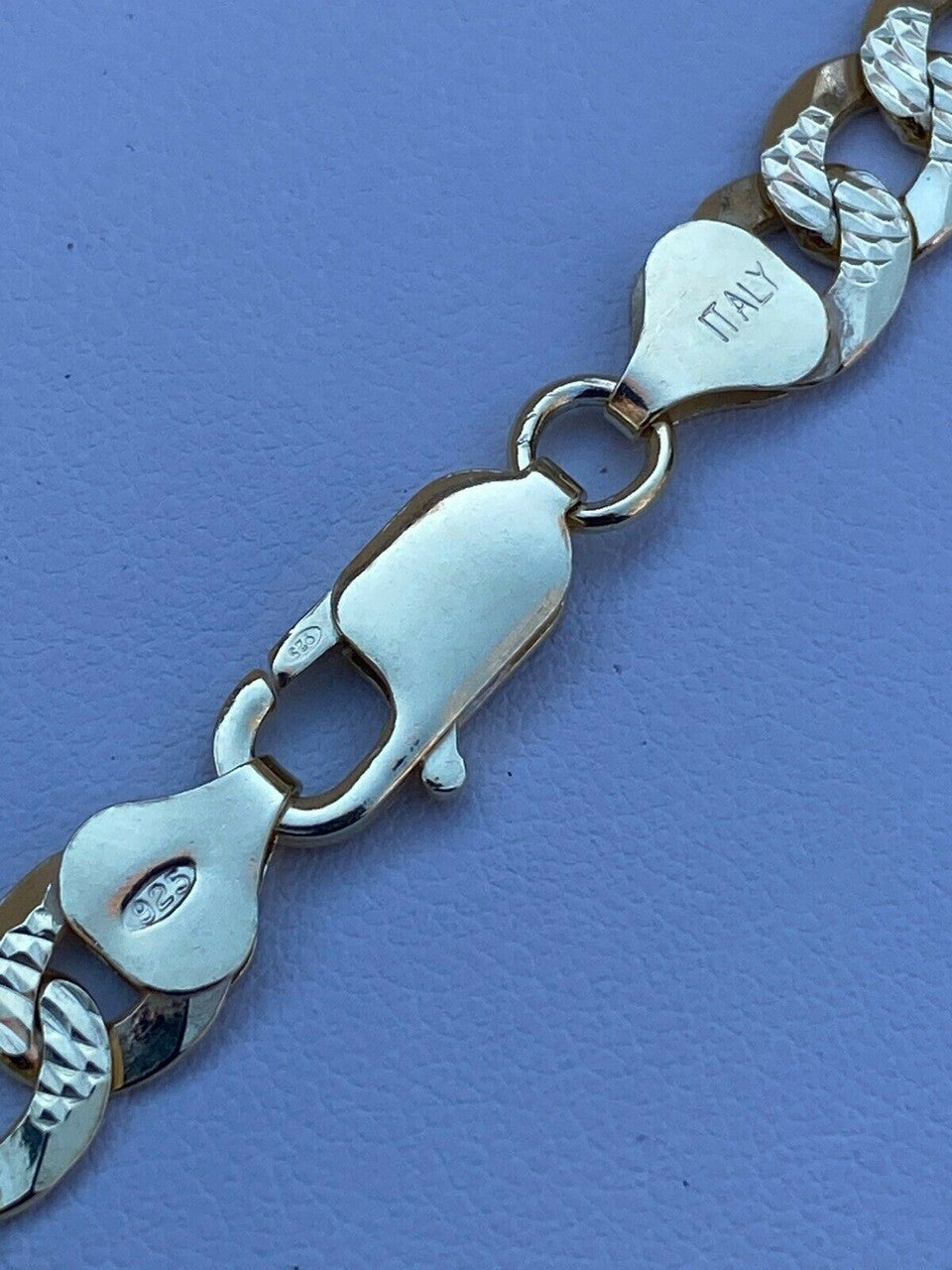 Italiano Silver, Inc Mens Cuban Link Chain Real 14k Gold and Solid 925 Silver Diamond Cut ITALY 4-11mm