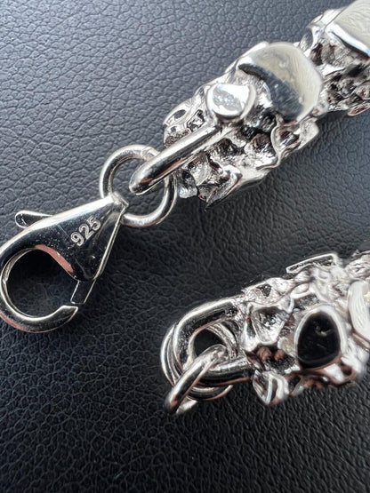 Italiano Silver, Inc. Mens HEAVY Real Solid 925 Sterling Silver Nugget Link Chain Necklace 8mm 18-30"