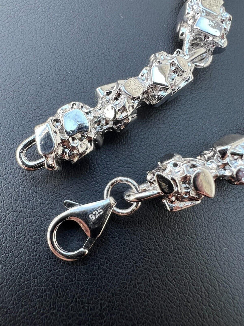 Italiano Silver, Inc. Mens HEAVY Real Solid 925 Sterling Silver Nugget Link Chain Necklace 8mm 18-30"