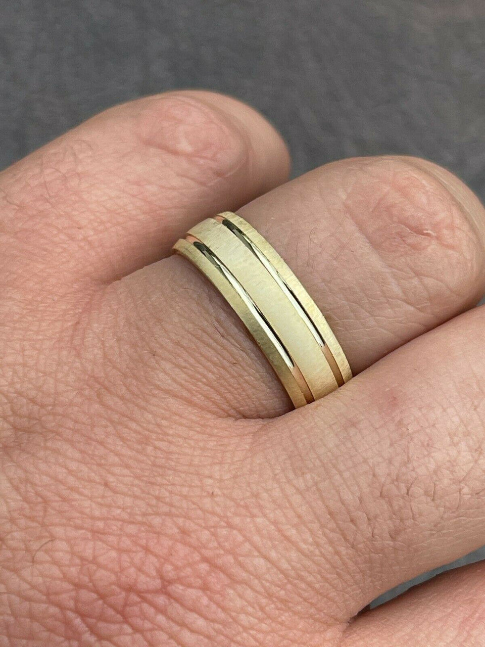 Italiano Silver, Inc Mens Ladies 14k Gold Vermeil Solid 925 Sterling Silver Plain Wedding Band Ring