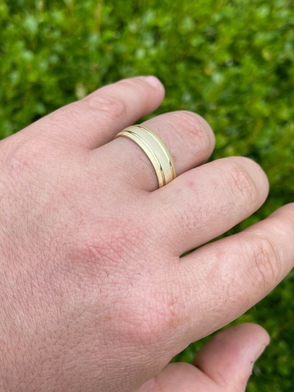 Italiano Silver, Inc Mens Ladies 14k Gold Vermeil Solid 925 Sterling Silver Plain Wedding Band Ring