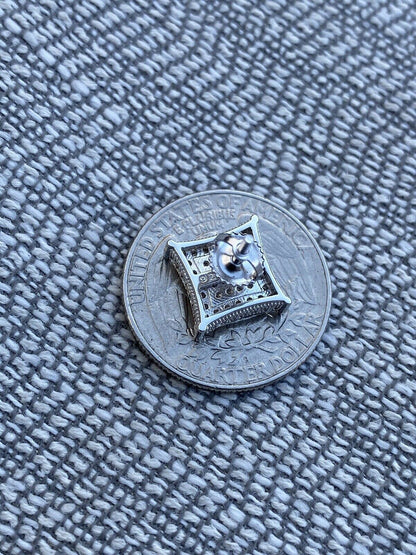 Italiano Silver, Inc Mens Real 925 Sterling Silver MOISSANITE Iced Kite Earrings Pass Diamond Tester