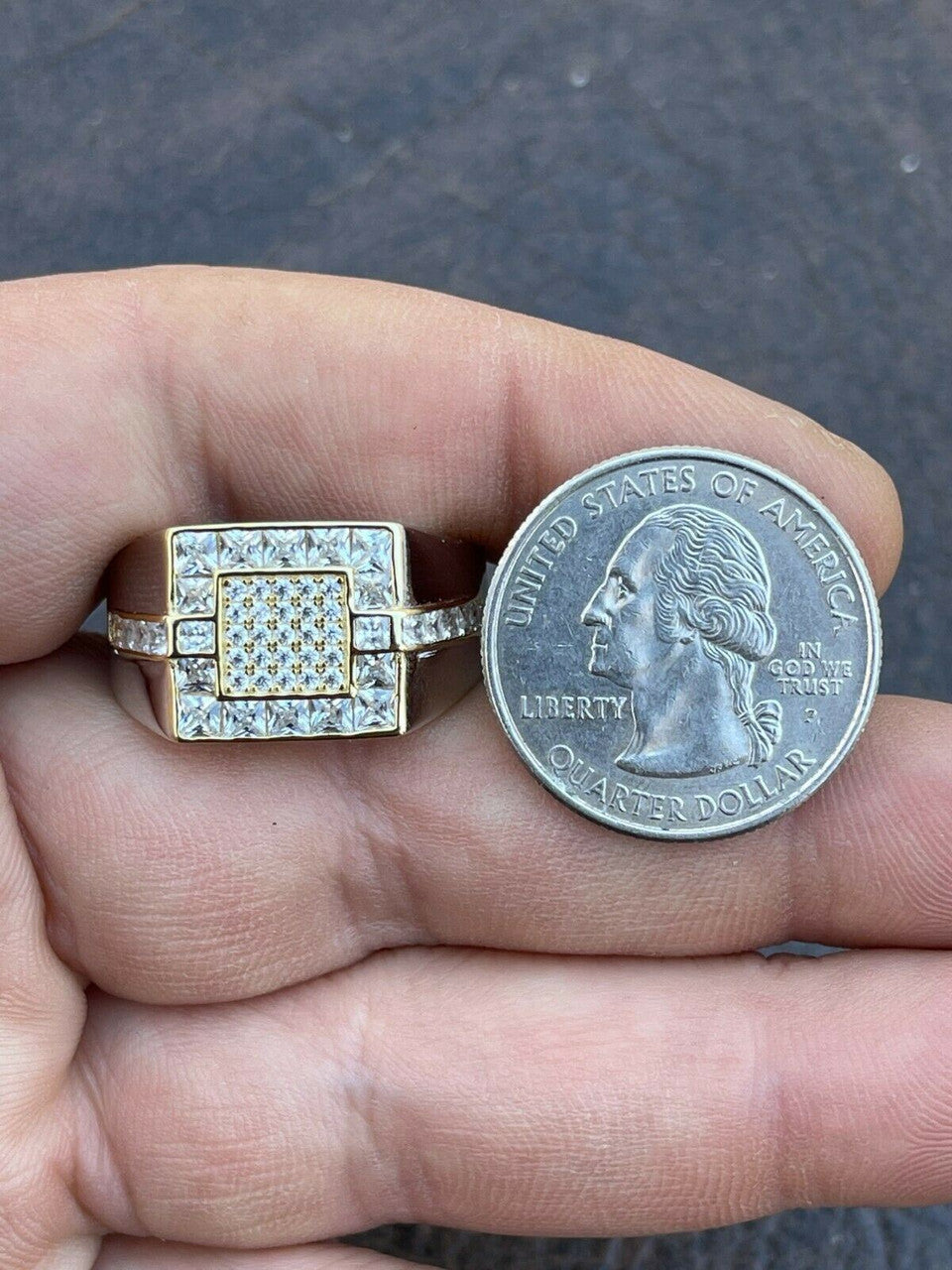 Italiano Silver, Inc Mens Real 925 Sterling Silver Size 6 7 8 9 10 11 12 Iced Micropave Pinky RING