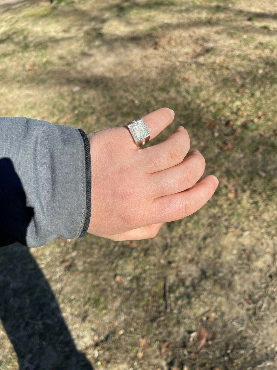 Italiano Silver, Inc Mens Real 925 Sterling Silver Size 6 7 8 9 10 11 12 Iced Micropave Pinky RING