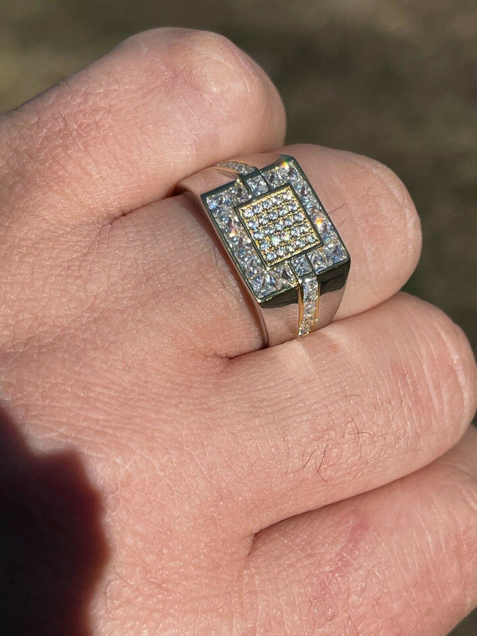 Italiano Silver, Inc Mens Real 925 Sterling Silver Size 6 7 8 9 10 11 12 Iced Micropave Pinky RING