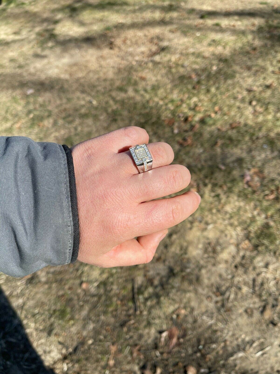 Italiano Silver, Inc Mens Real 925 Sterling Silver Size 6 7 8 9 10 11 12 Iced Micropave Pinky RING