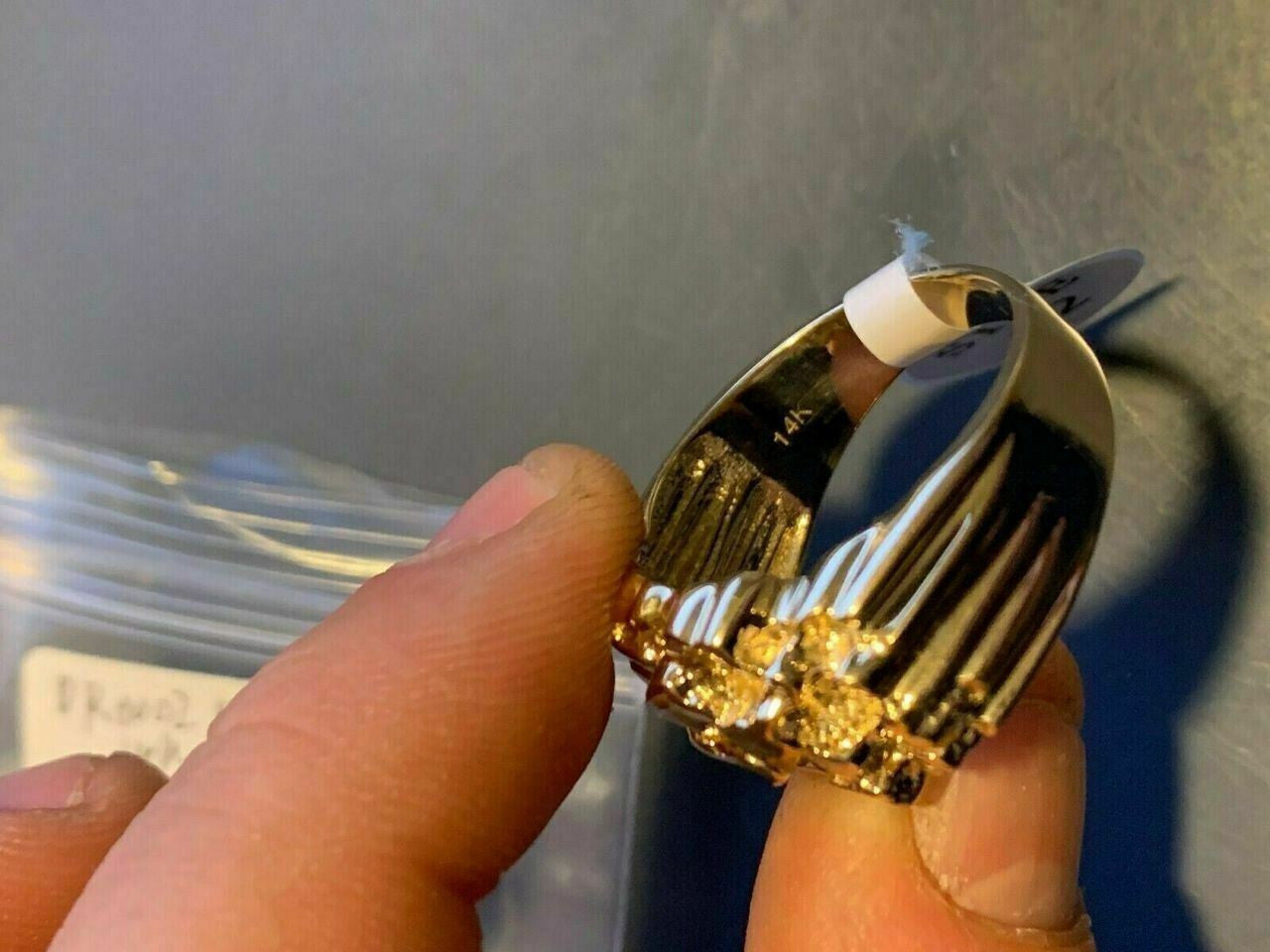 Italiano Silver, Inc Mens Solid 14k Yellow Gold Heavy Nugget Ring Size 7 8 9 10 11 12 13 12-14 Grams