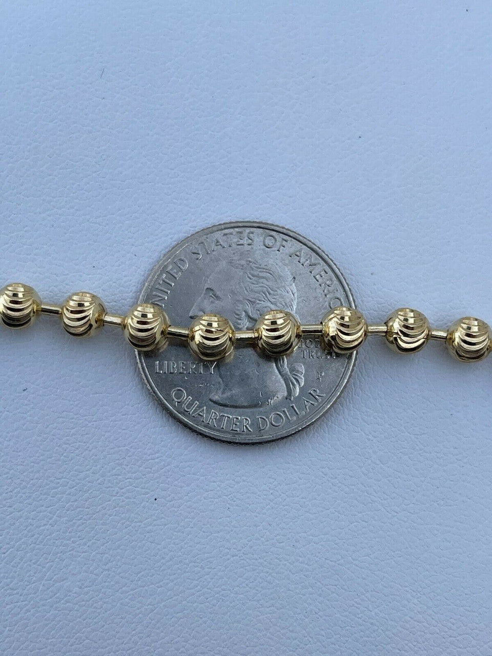 Italiano Silver, Inc Mens Solid 925 Sterling Silver and 14k Gold Ball Moon Diamond Cut Bracelet 5mm