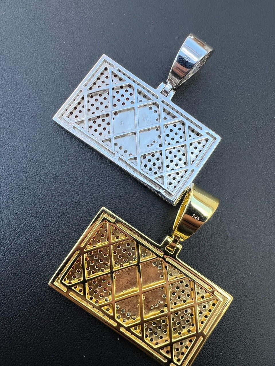 Italiano Silver, Inc. Mexico Necklace 925 Silver Gold Plated Mexican Flag Pendant Chain CZ Necklace