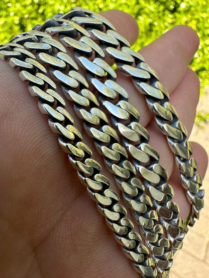Italiano Silver, Inc. Miami Cuban Link Chain Necklace / Bracelet Real 925 Silver Rhodium Plated 6-12mm