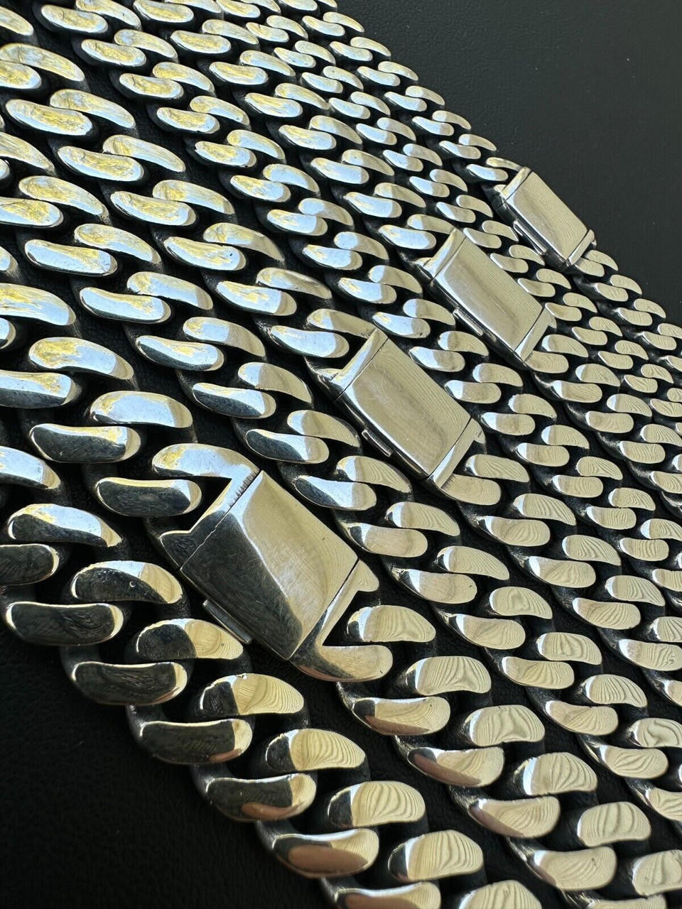 Italiano Silver, Inc. Miami Cuban Link Chain Necklace / Bracelet Real 925 Silver Rhodium Plated 6-12mm