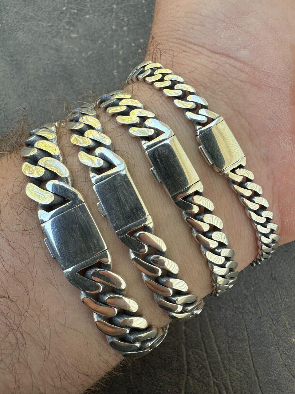 Italiano Silver, Inc. Miami Cuban Link Chain Necklace / Bracelet Real 925 Silver Rhodium Plated 6-12mm