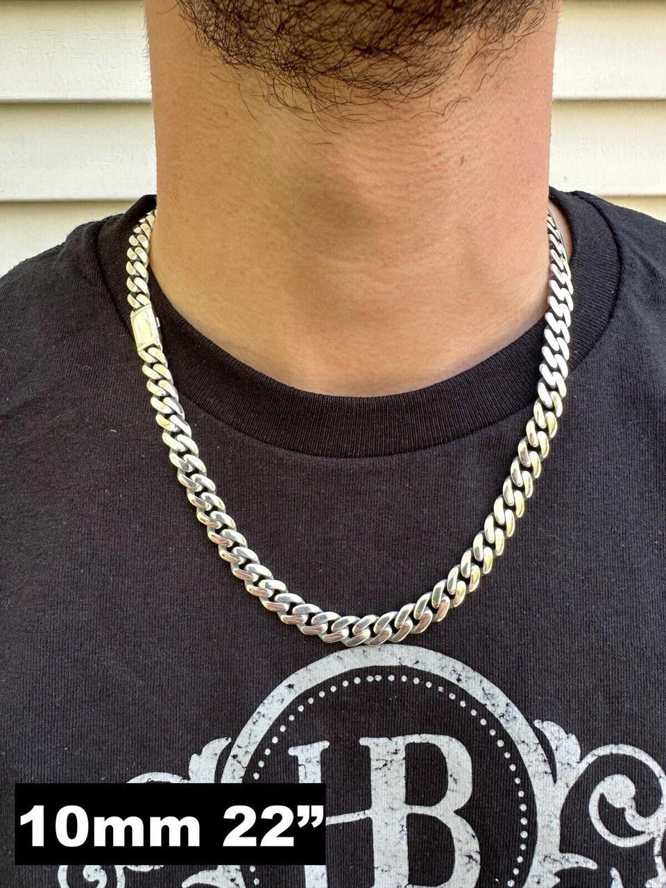 Miami Cuban Link Chain Necklace Real 925 Sterling Silver Sleek Box