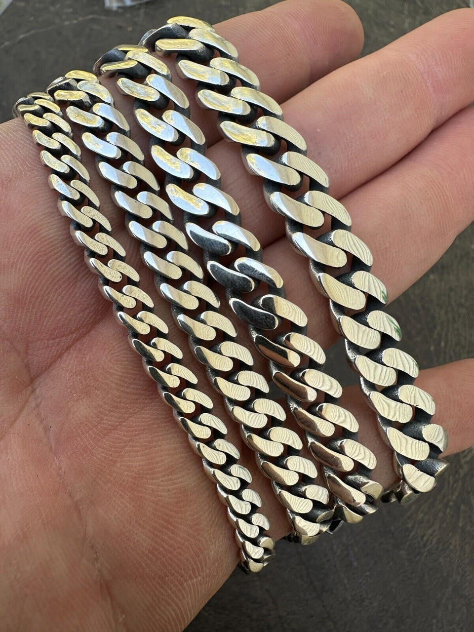 Italiano Silver, Inc. Miami Cuban Link Chain Necklace Real 925 Sterling Silver Sleek Box Clasp 6-12mm