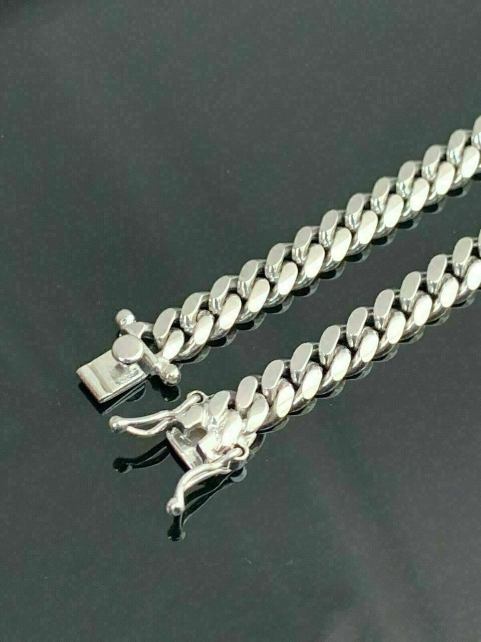 Italiano Silver, Inc Miami Cuban Link Chain Real Solid 925 Silver ITALY Heavy 6mm 18-30 Box Lock