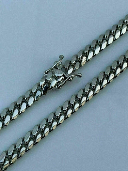 Italiano Silver, Inc Miami Cuban Link Chain Real Solid 925 Silver ITALY Heavy 6mm 18-30 Box Lock