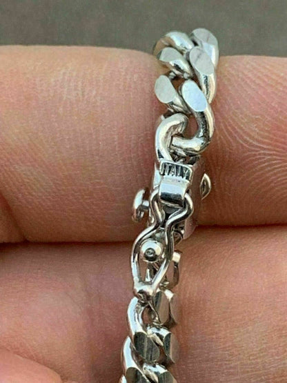 Italiano Silver, Inc Miami Cuban Link Chain Real Solid 925 Silver ITALY Heavy 6mm 18-30 Box Lock