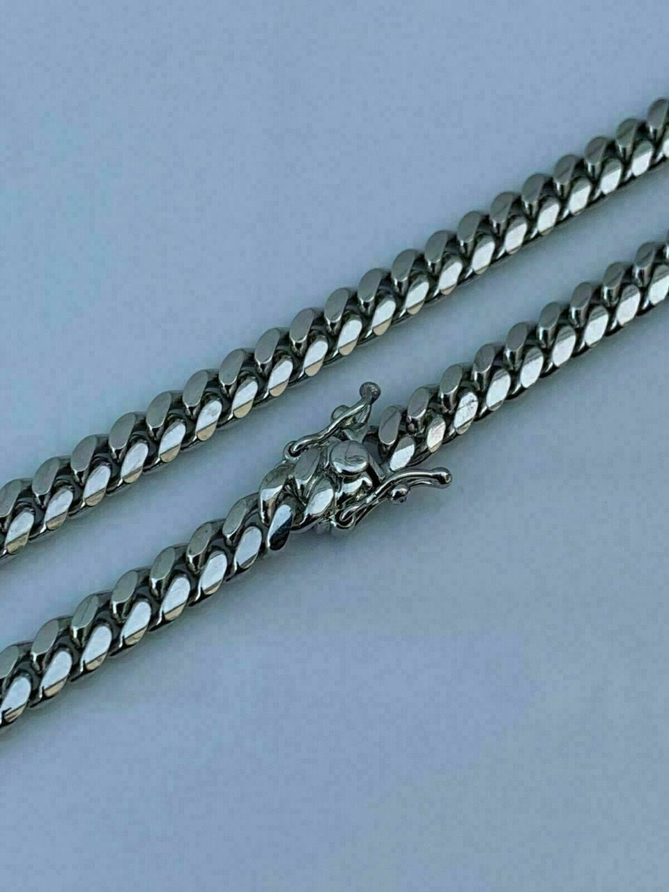 Italiano Silver, Inc Miami Cuban Link Chain Real Solid 925 Silver ITALY Heavy 6mm 18-30 Box Lock
