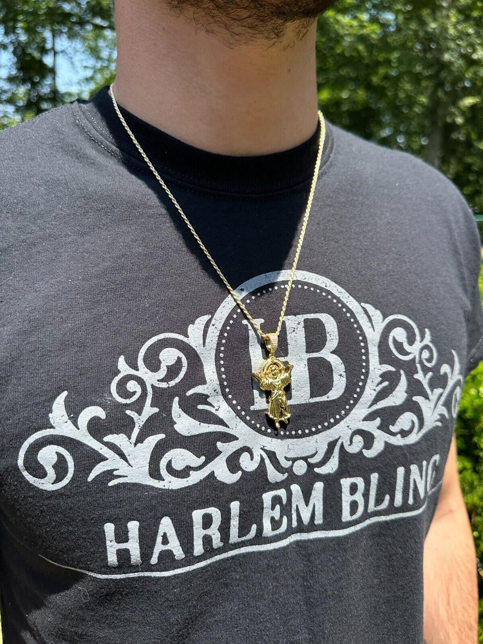 Italiano Silver, Inc. MOISSANITE Iced Santo Niño de Atocha Baby Jesus Pendant Necklace Real 925 Silver