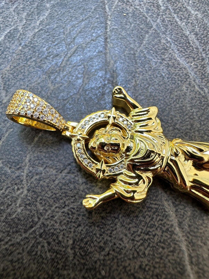 Italiano Silver, Inc. MOISSANITE Iced Santo Niño de Atocha Baby Jesus Pendant Necklace Real 925 Silver