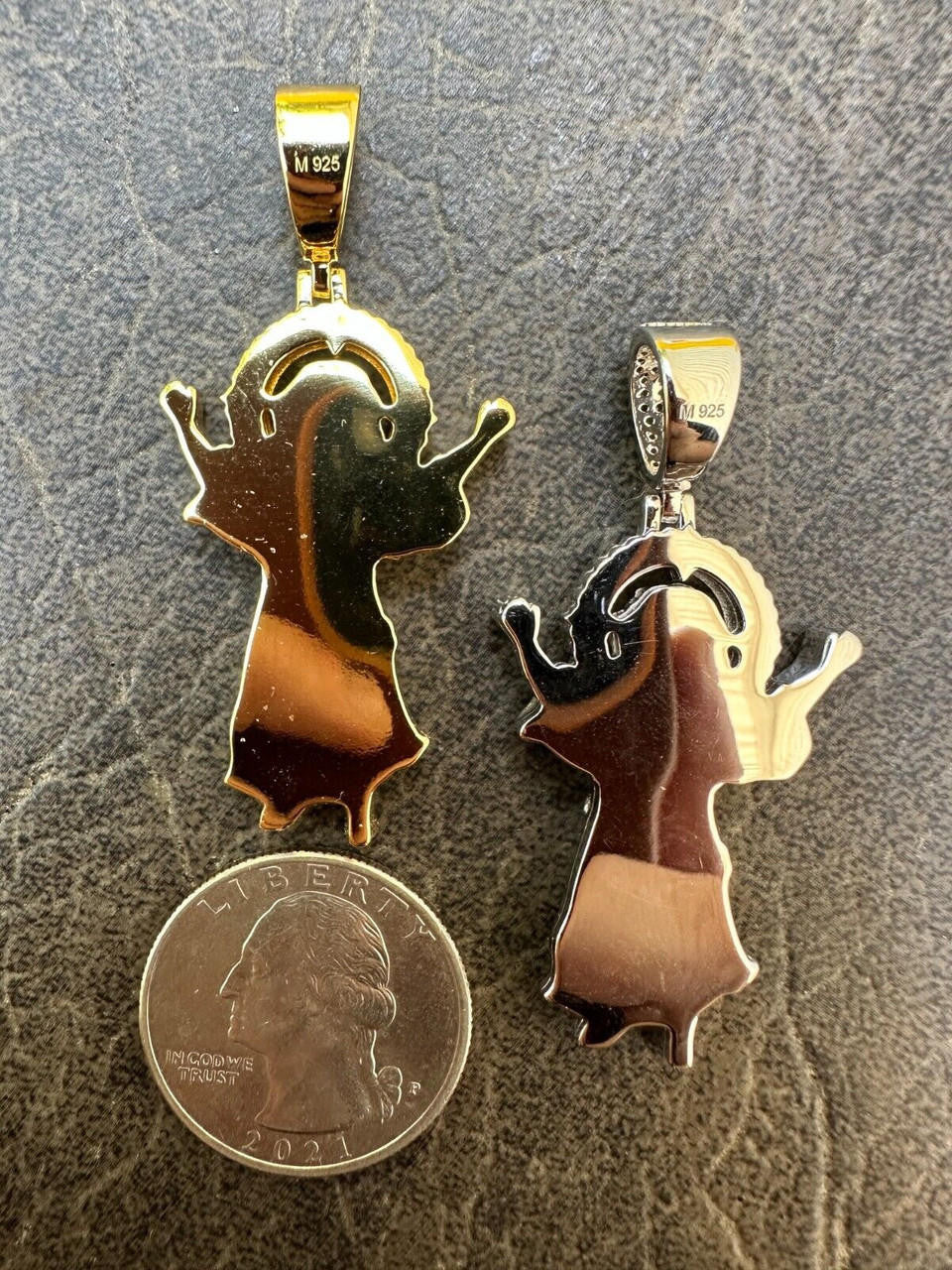 Italiano Silver, Inc. MOISSANITE Iced Santo Niño de Atocha Baby Jesus Pendant Necklace Real 925 Silver