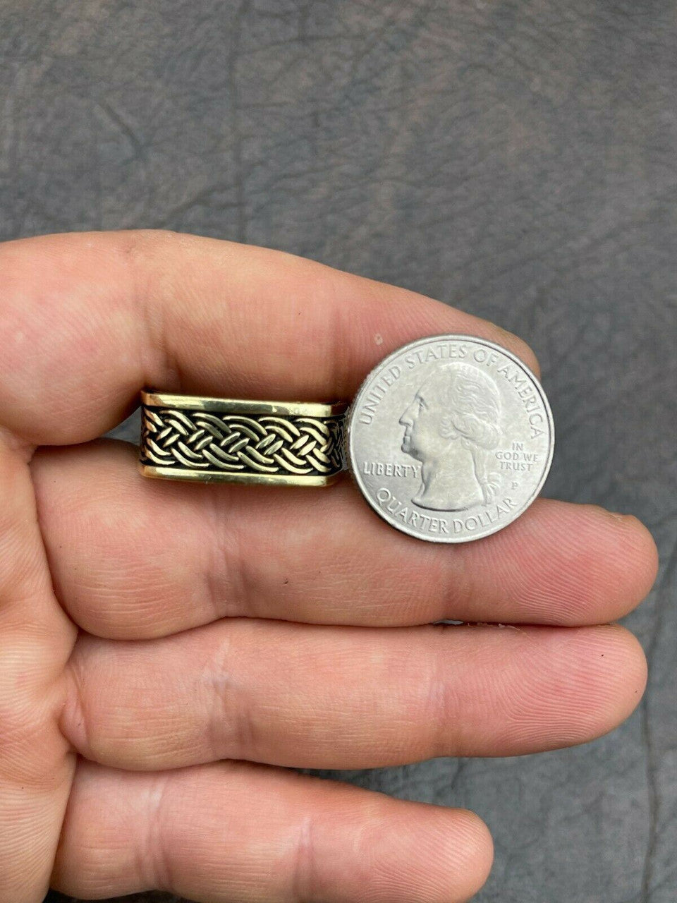 Italiano Silver, Inc Real 14k Gold and Solid 925 Sterling Silver Men Plain Ring Wedding Square Band 9mm