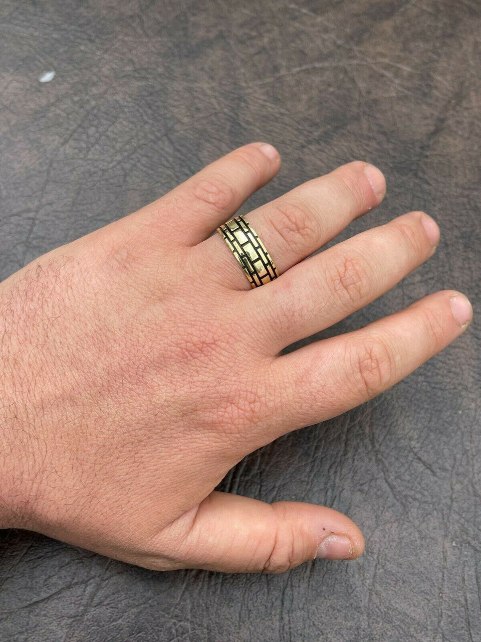 Italiano Silver, Inc Real 14k Gold and Solid 925 Sterling Silver Mens Plain Ring Wedding Band Size 7-13