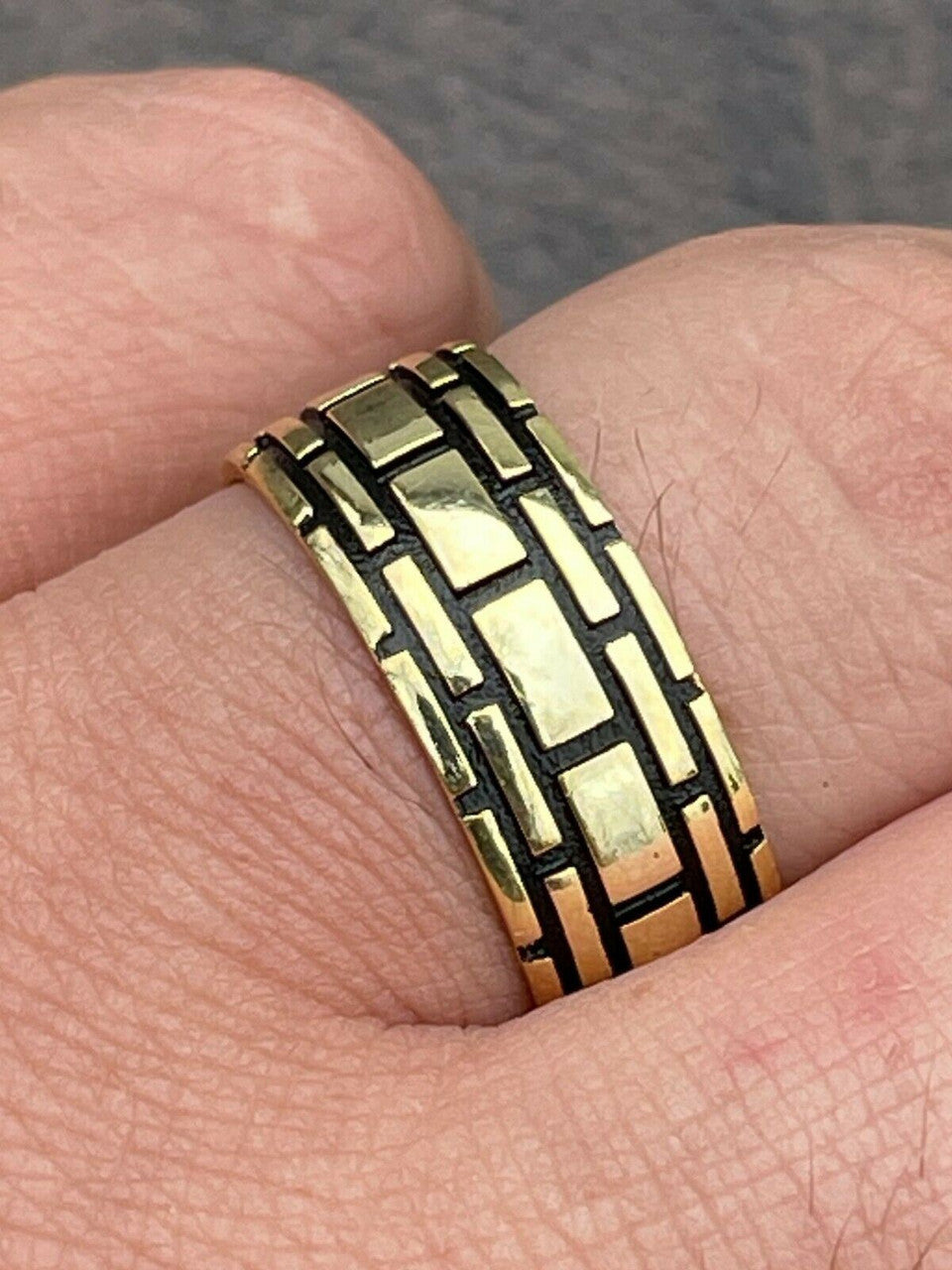 Italiano Silver, Inc Real 14k Gold and Solid 925 Sterling Silver Mens Plain Ring Wedding Band Size 7-13