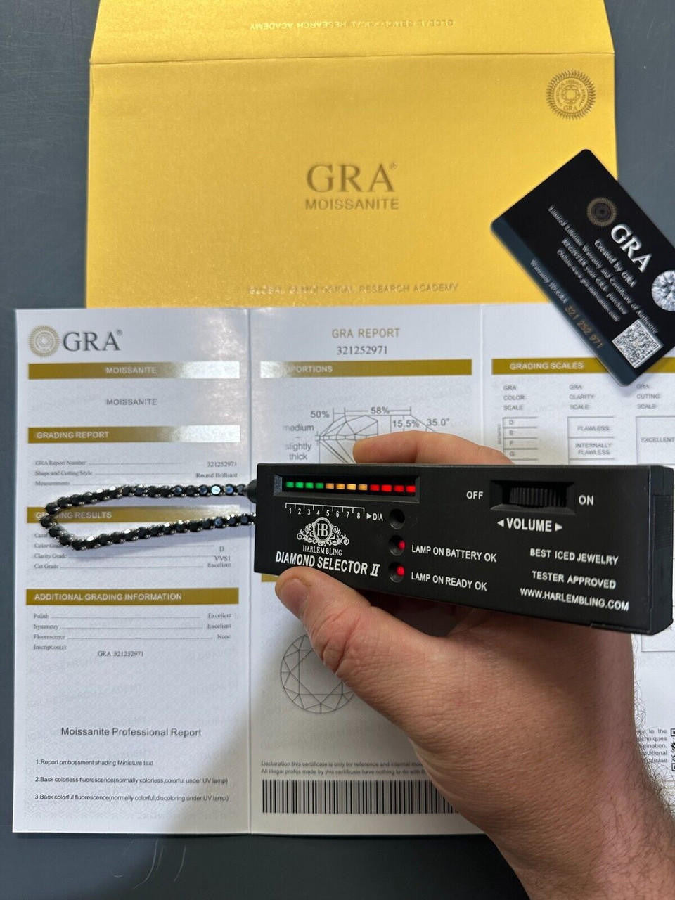 Italiano Silver, Inc. Real Black MOISSANITE 5mm Tennis Chain 925 Silver Iced Necklace Pass Tester