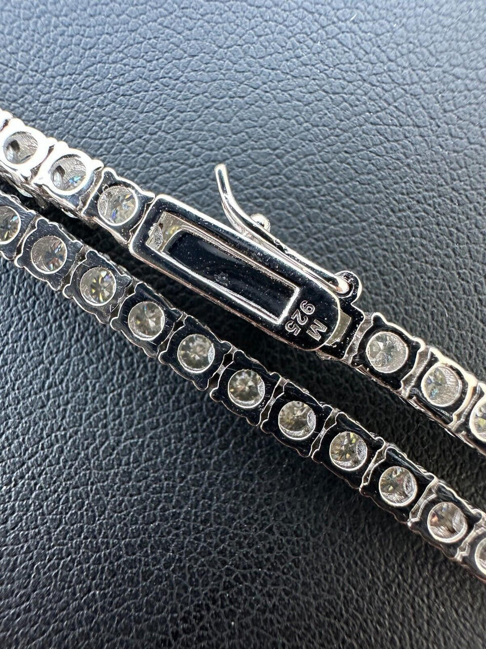 Italiano Silver, Inc. Real Opal Rainbow MOISSANITE 3mm Tennis Chain 925 Silver Iced Necklace Pass Test