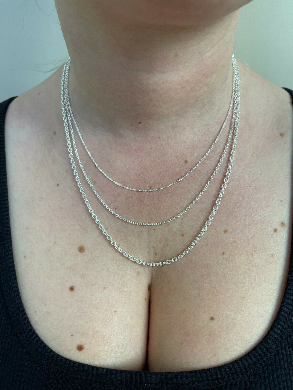 Italiano Silver, Inc Real Solid 925 Sterling Silver Anchor Cable Chain Rolo Necklace 1mm - 3mm ITALY