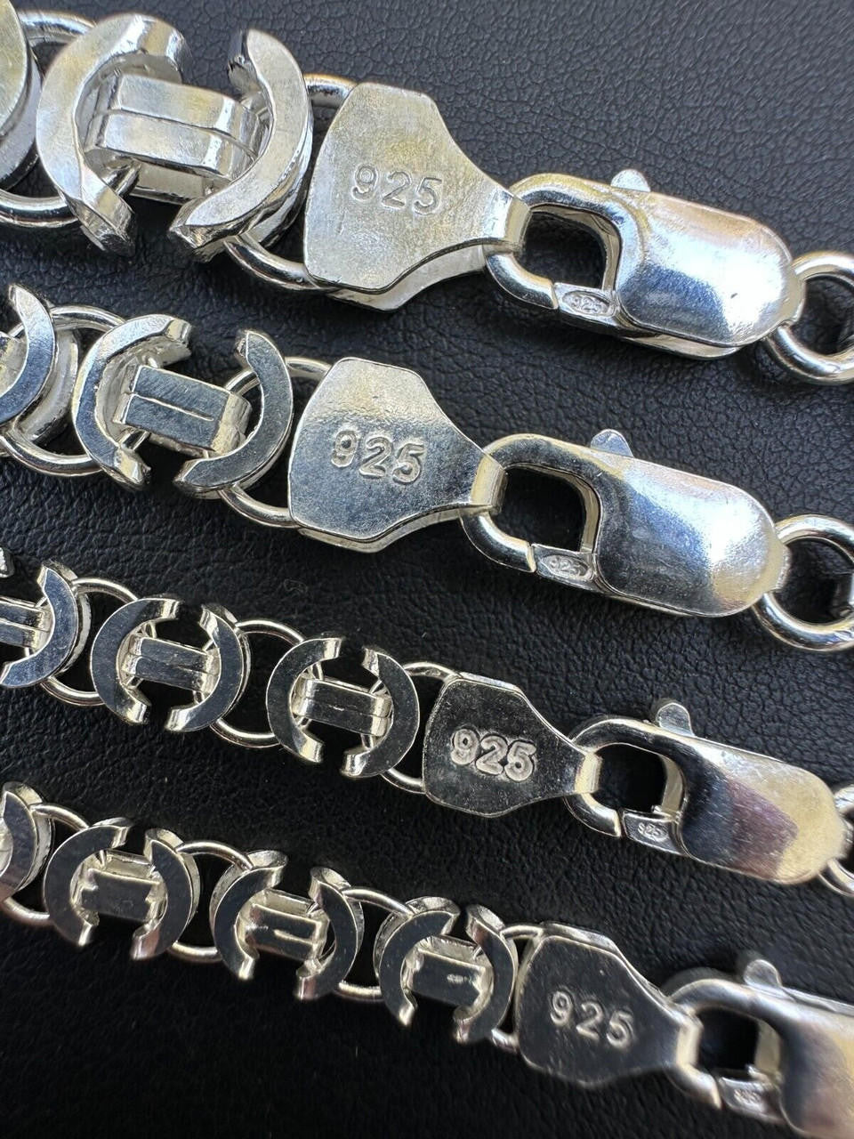 Italiano Silver, Inc. Real Solid 925 Sterling Silver Flat Byzantine Chain Mens Necklace Or Bracelet